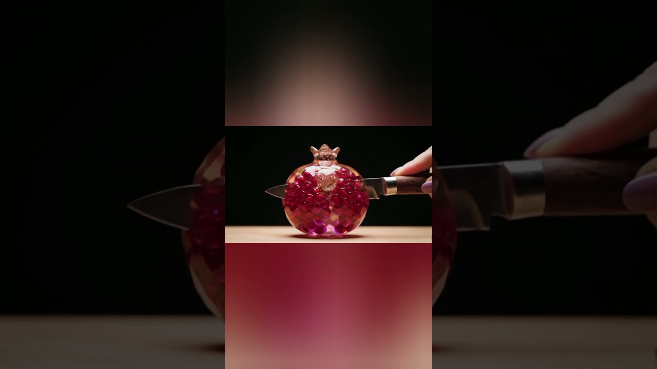 Cutting a Crystal Pomegranate&hellip; Unreal ASMR! ❤️💎 #Shorts