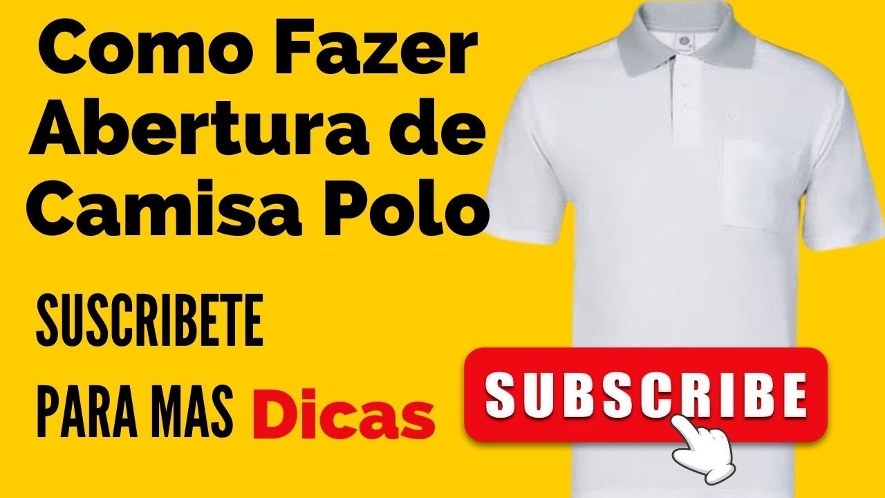 Como Fazer Abertura da Camisa Polo  facil