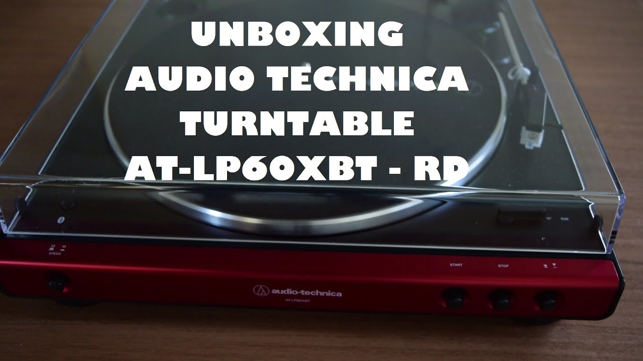 Unboxing Audio-Technica AT-LP60XBT-RD Fully Automatic Wireless Belt-Drive Turntable (Red/Black)