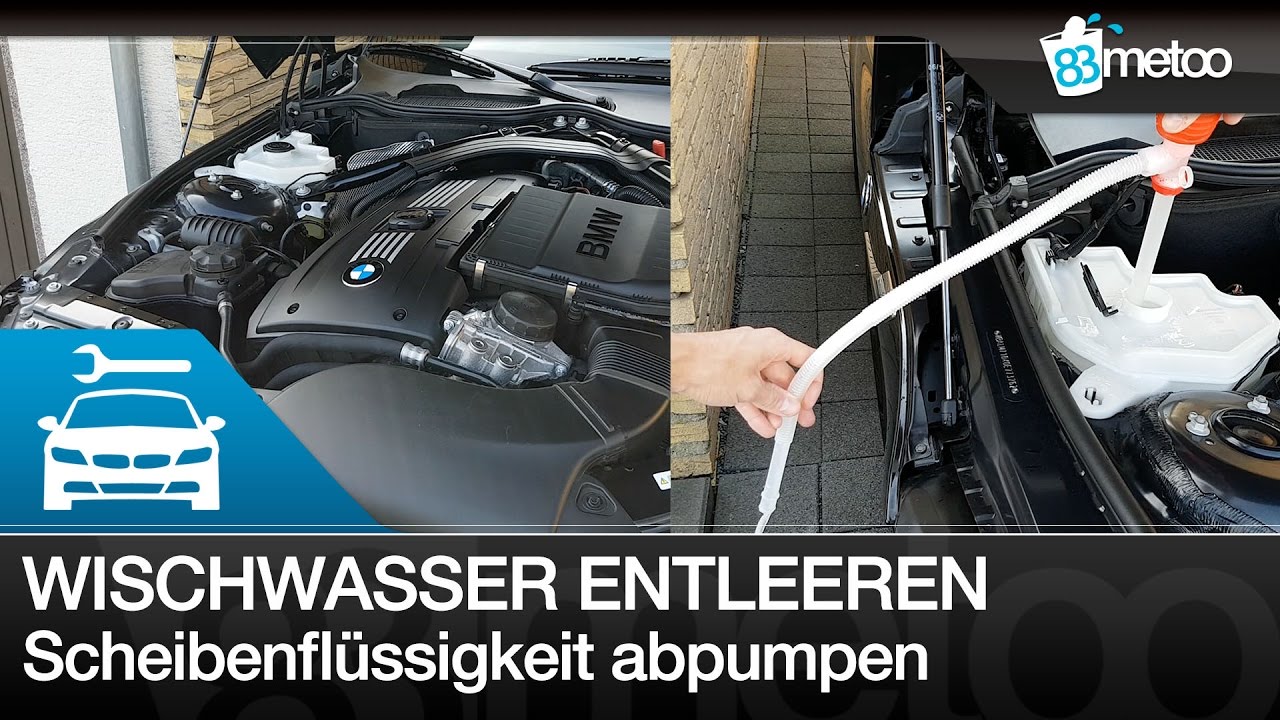 Scheibenwaschanlage entleeren | Scheibenwischwasser abpumpen  | Wischwasserbehälter leeren
