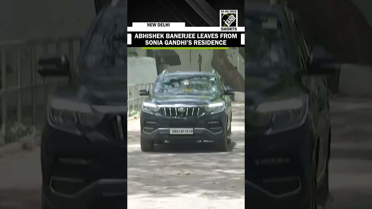 TMC Leader Abhishek Banerjee seen leaving Sonia Gandhi's residence, 10 Janpath Road in New Delhi