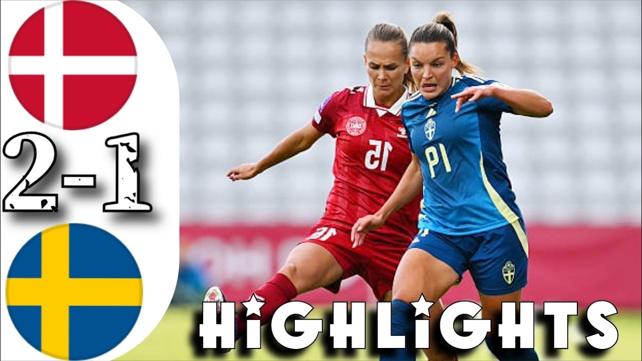 Denmark vs Sweden 2-1 Highlights | Women's world cup Qualification Match