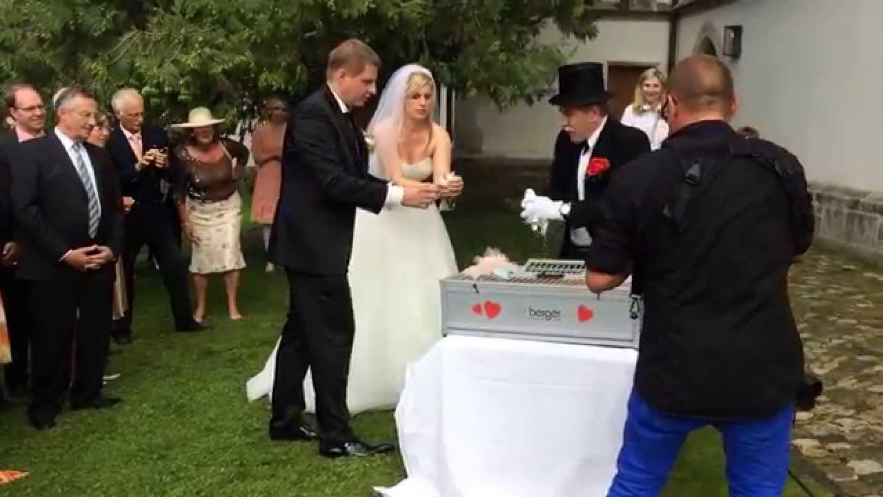 Wiener Hochflieger als Hochzeitstauben bei  Damaris und Matthias am 9. Aug. 2014