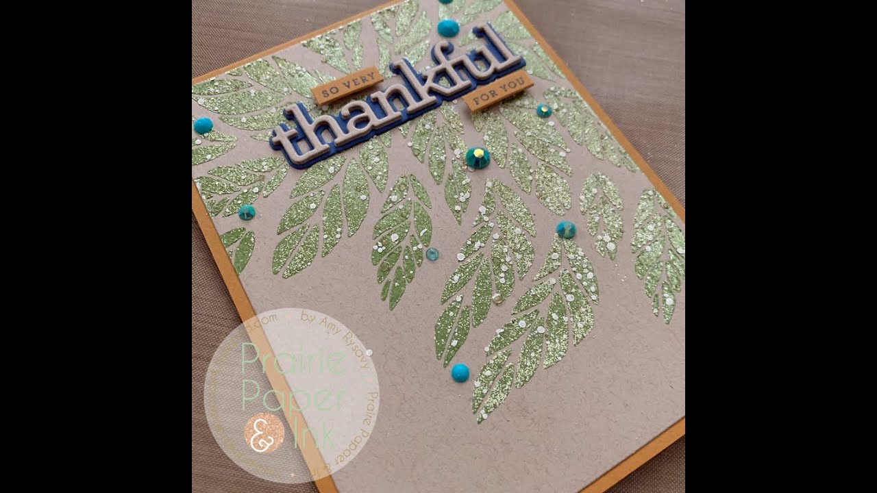 Quick Experiment with Nuvo Glacier Paste | SSS Tumbling Leaves Stencil