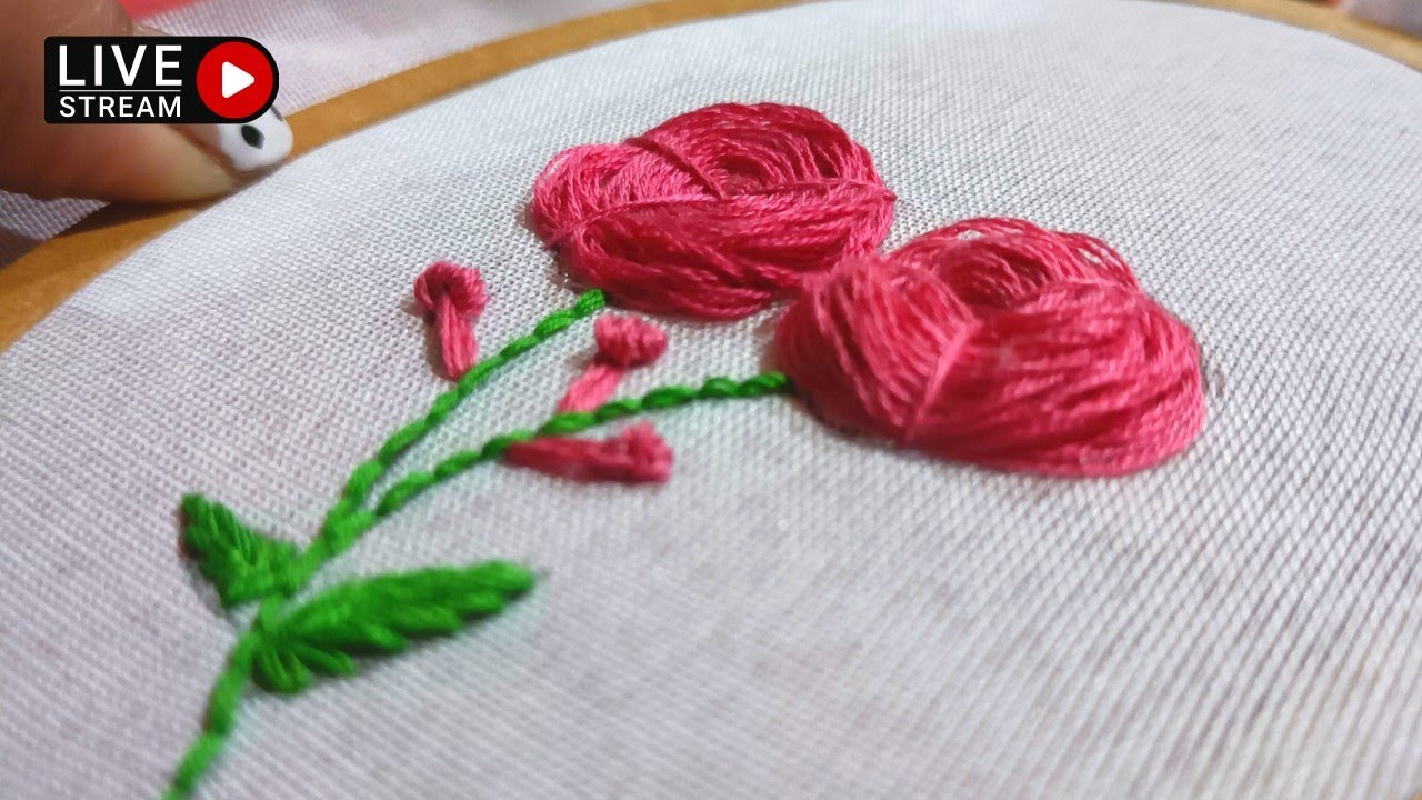 COMO BORDAR ROSAS 🌹 CON PUNTO TELARAÑA 🕸️ | EN VIVO
