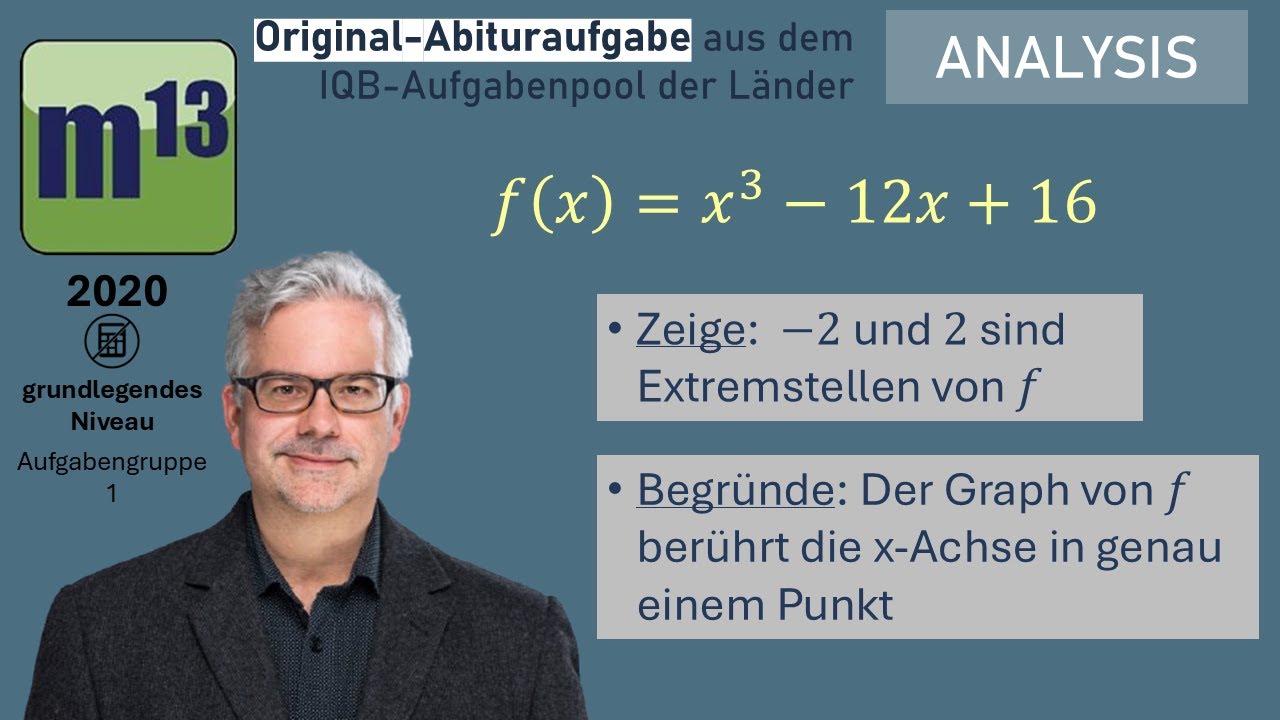 Abitur-Aufgabe: 2020 - ANALYSIS - OHimi - grundlegendes Niveau - Aufgabengruppe 1