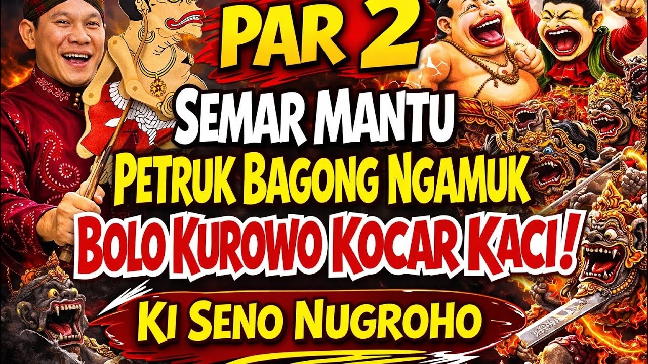 Part2.semar mantu Bagong Petruk ngamuk bolo kurowo kocar kacir// ki Seno nugroho