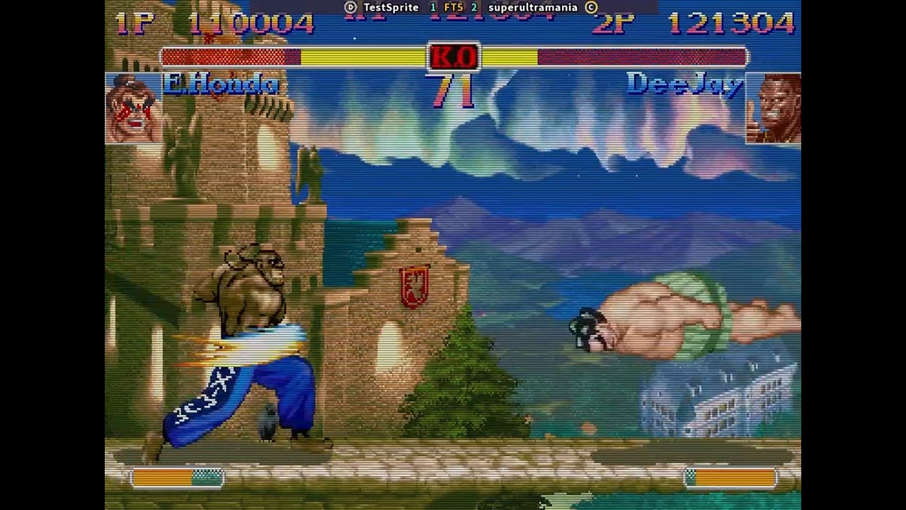 Super Street Fighter II X - grand master challenge ; TestSprite vs superultramania