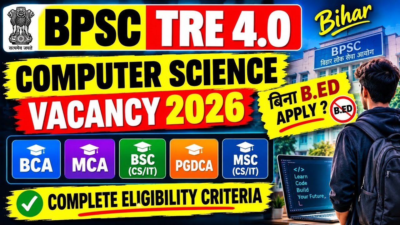 🔥 BPSC TRE 4.0 Computer Science Eligibility 2026 | कौन कर सकता है Apply? | Qualification, B.Ed, STET