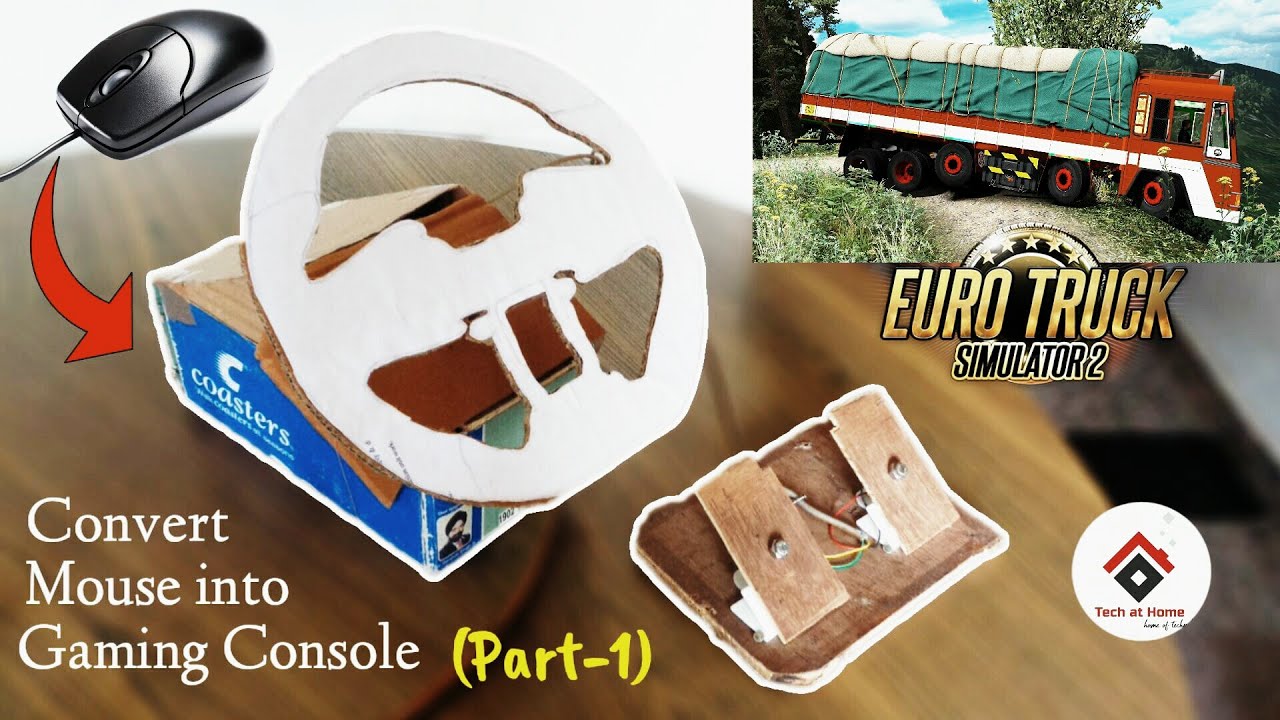 Как сделать игровой руль и педали для ПК с помощью мыши | Геймплей Euro Truck Simulator