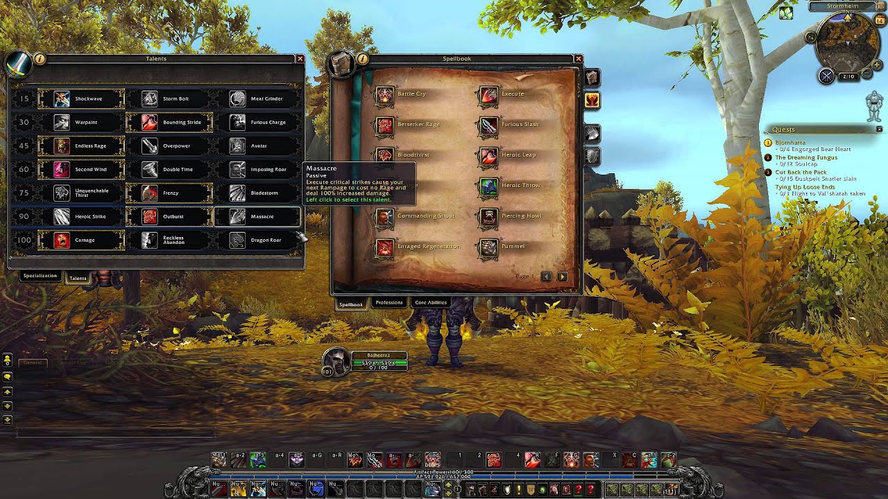Bajheera - LEGION Fury Warrior Ability & Talent Changes - WoW Legion Alpha Info