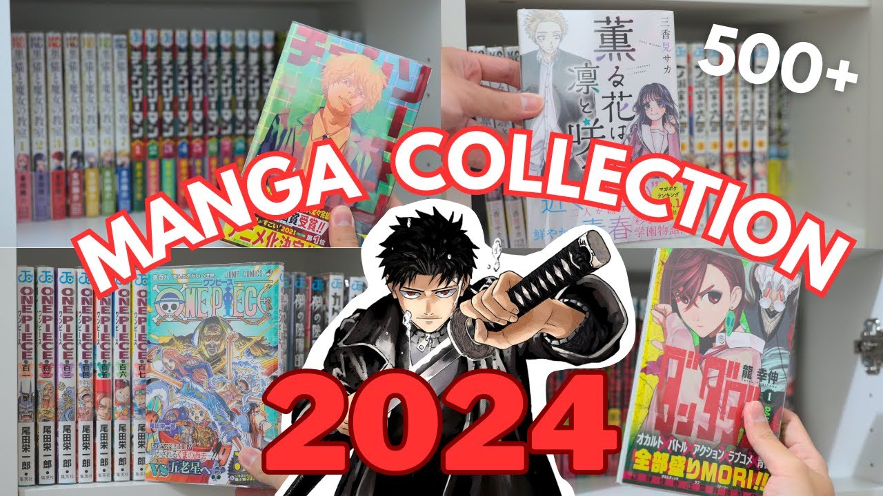 My 500+ Japanese Manga Collection! // 2024 Manga Library Tour and Recommendations