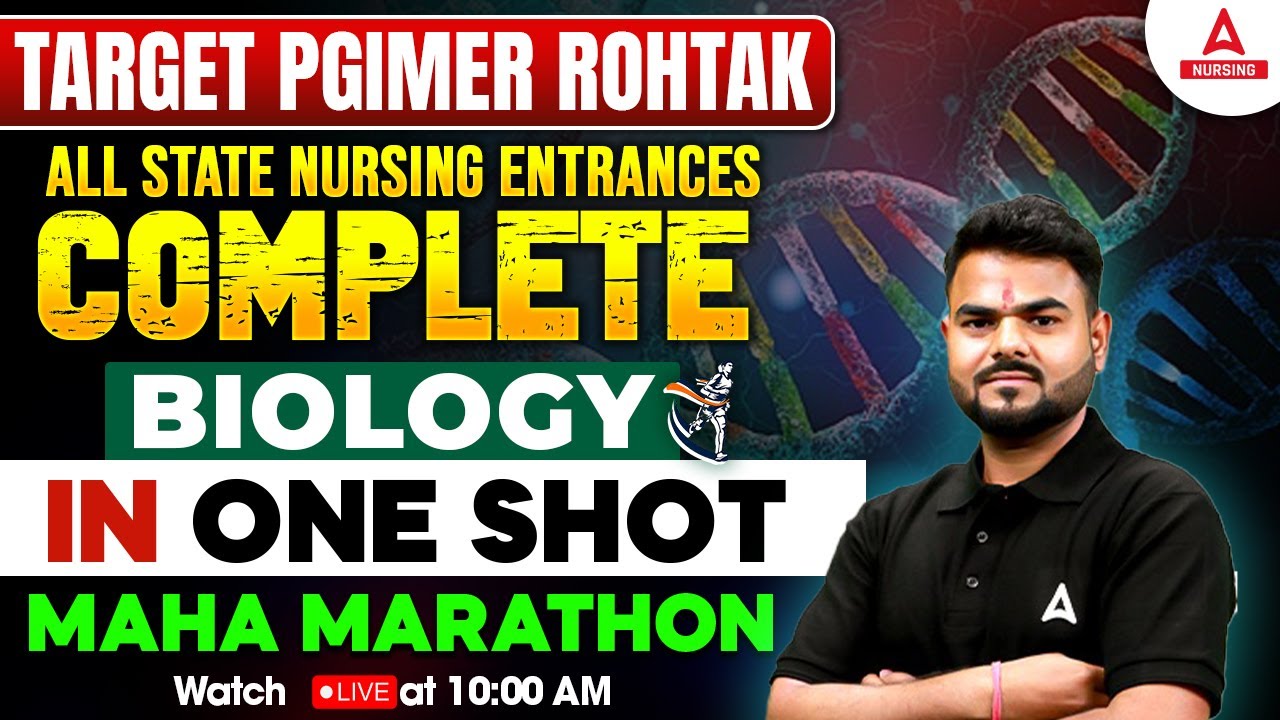 PGIMER | Nursing Entrance Exam 2024 | Maha Marathon | Complete Biology  in One Shot | By Subhash Sir