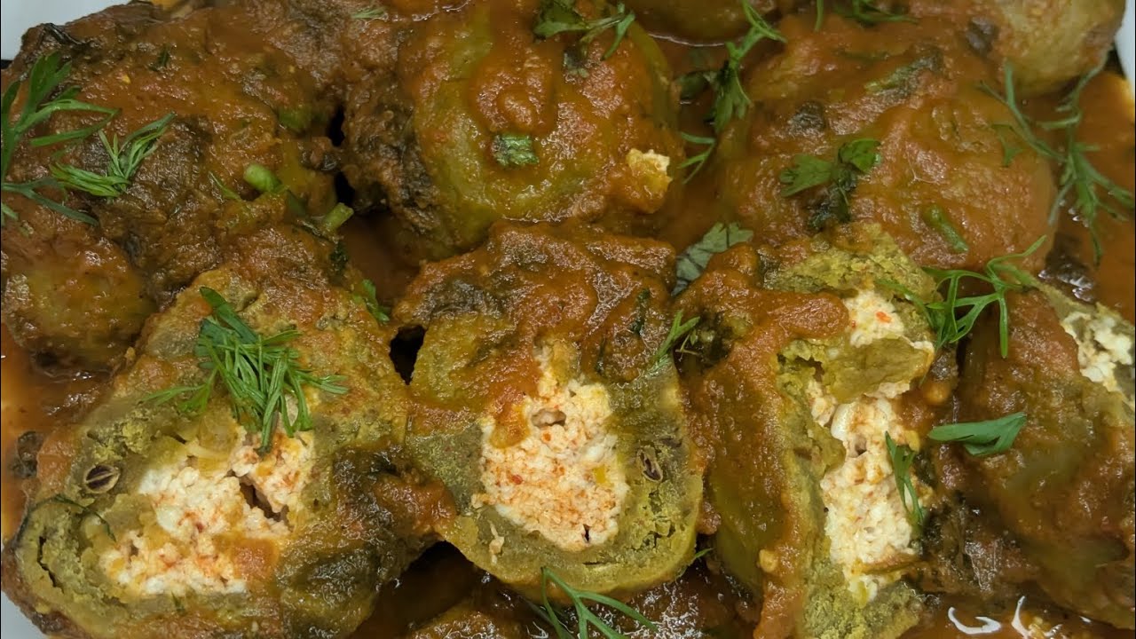 Paneer staffing palak Gatte ki sabji ☺ |पनीर स्तुफ्फिं पालक गट्टे की सब्जी |#fullrecipe #unique 