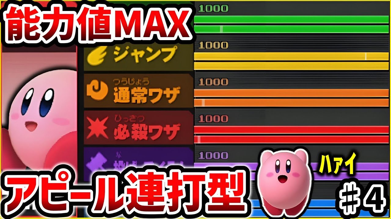 アピールするだけで敵が全滅！全キャラ能力値カンスト道カービィ編【スマブラ3DS/フィッスマ】♯4