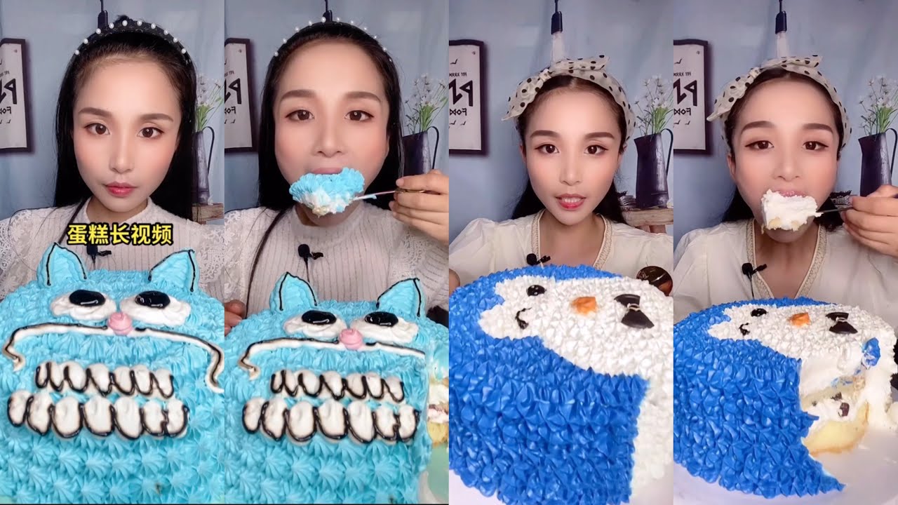 [KWAI FOOD] Mukbang Chinese Dessert | Kwai Eating | Cream Cake | 먹방