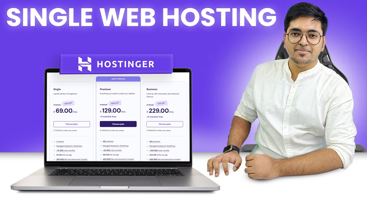 Hostinger Single Web Hosting Plan In 2025 -  ₹69 Per Month  ⚡️ Hostinger WordPress Website In Hindi