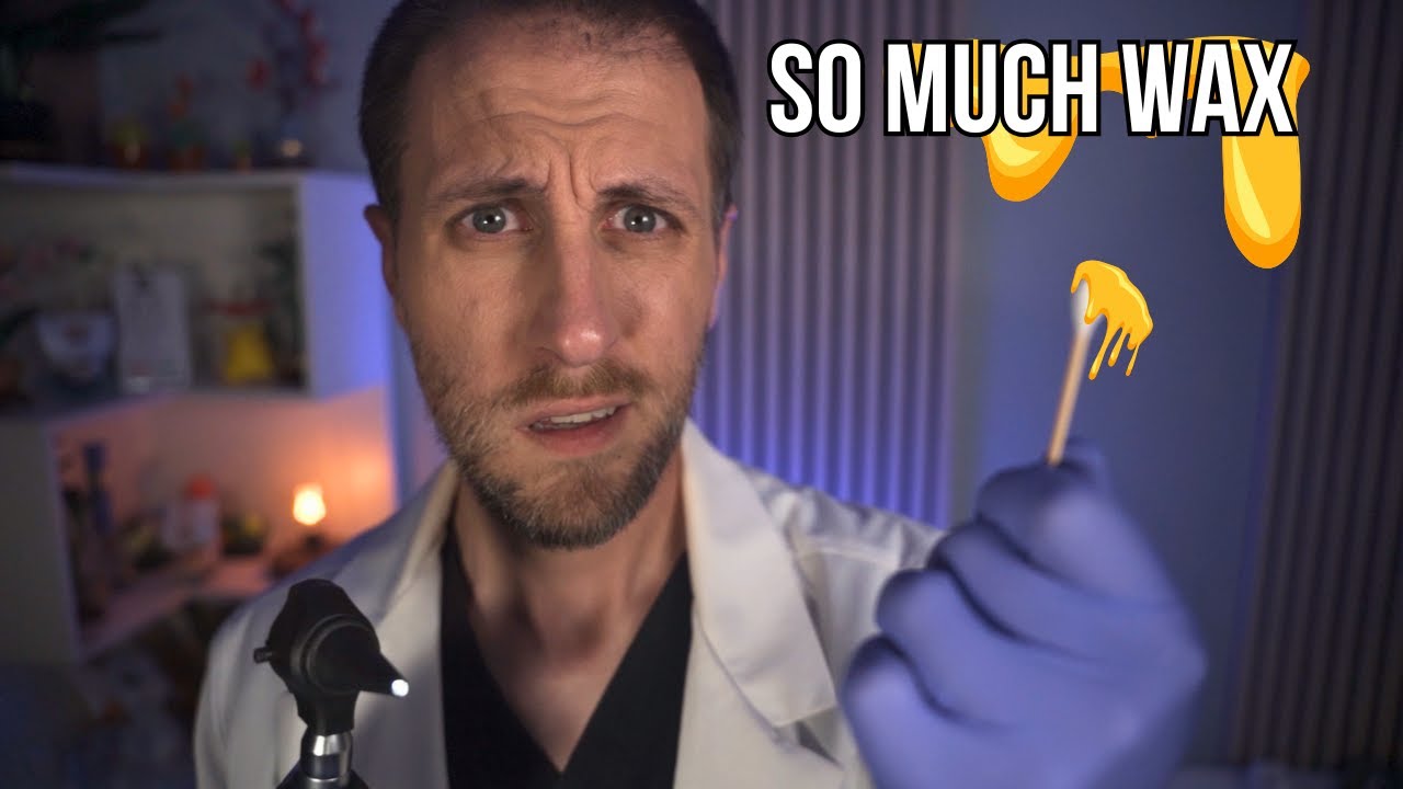 ASMR Doctor Cleans Your Ears FULL of Wax | Deep Binaural Exam