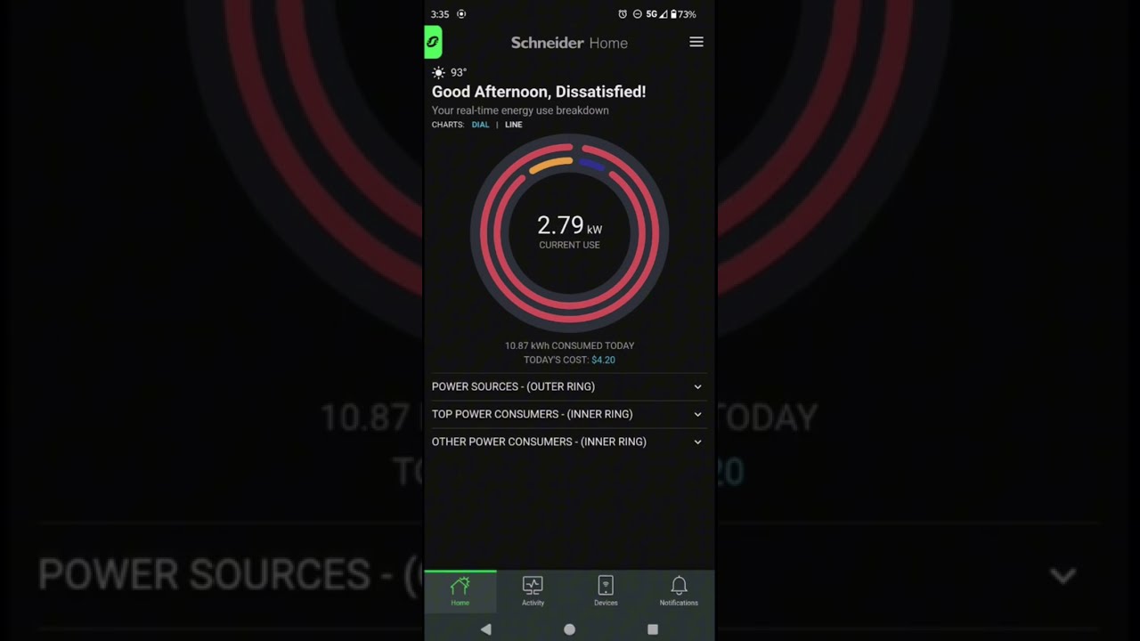 Schneider/Wiser (Powered by Sense) Home Energy Monitor App Review