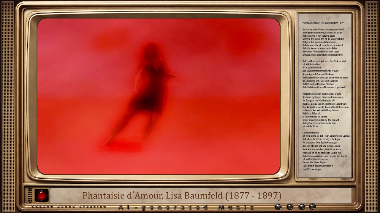 Phantaisie d′Amour, Lisa Baumfeld (1877 - 1897) - CCLoon Sound Creation [AI generated Music]