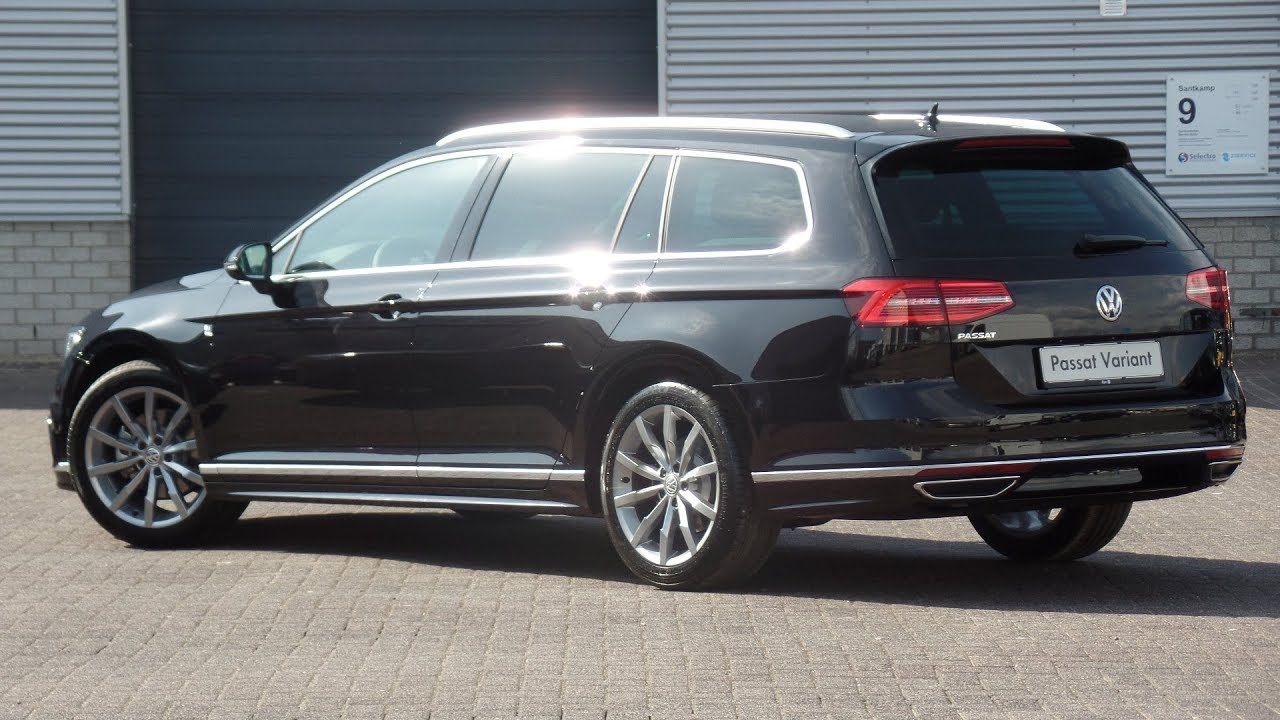 Volkswagen NEW 2018 Passat R- Line Deep Black Pearl 18 inch Montery walk around & inside detail