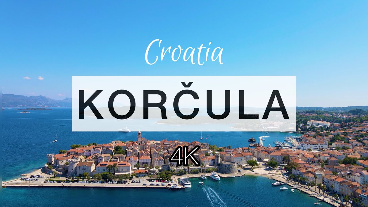 КОРЧУЛА 4К с дрона | ХОРВАТИЯ с высоты птичьего полета | Съемка С ДРОНА | Хорватия 4K | Korčula 4K
