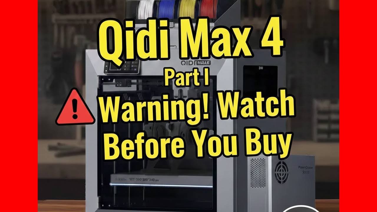 Qidi Max 4 - Warning Watch Before You Buy
