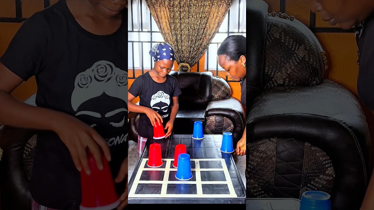 FLIP CUP TICTACTOE GAME | Trending Cup Game | Party Game Ideas #gamechallenge #funny #familyfun
