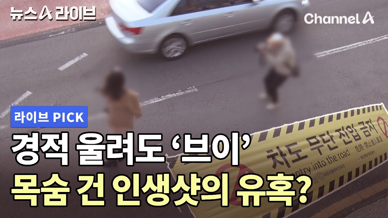 경적 울려도 '브이' 목숨 건 인생샷의 유혹?  #뉴스A라이브 #채널A