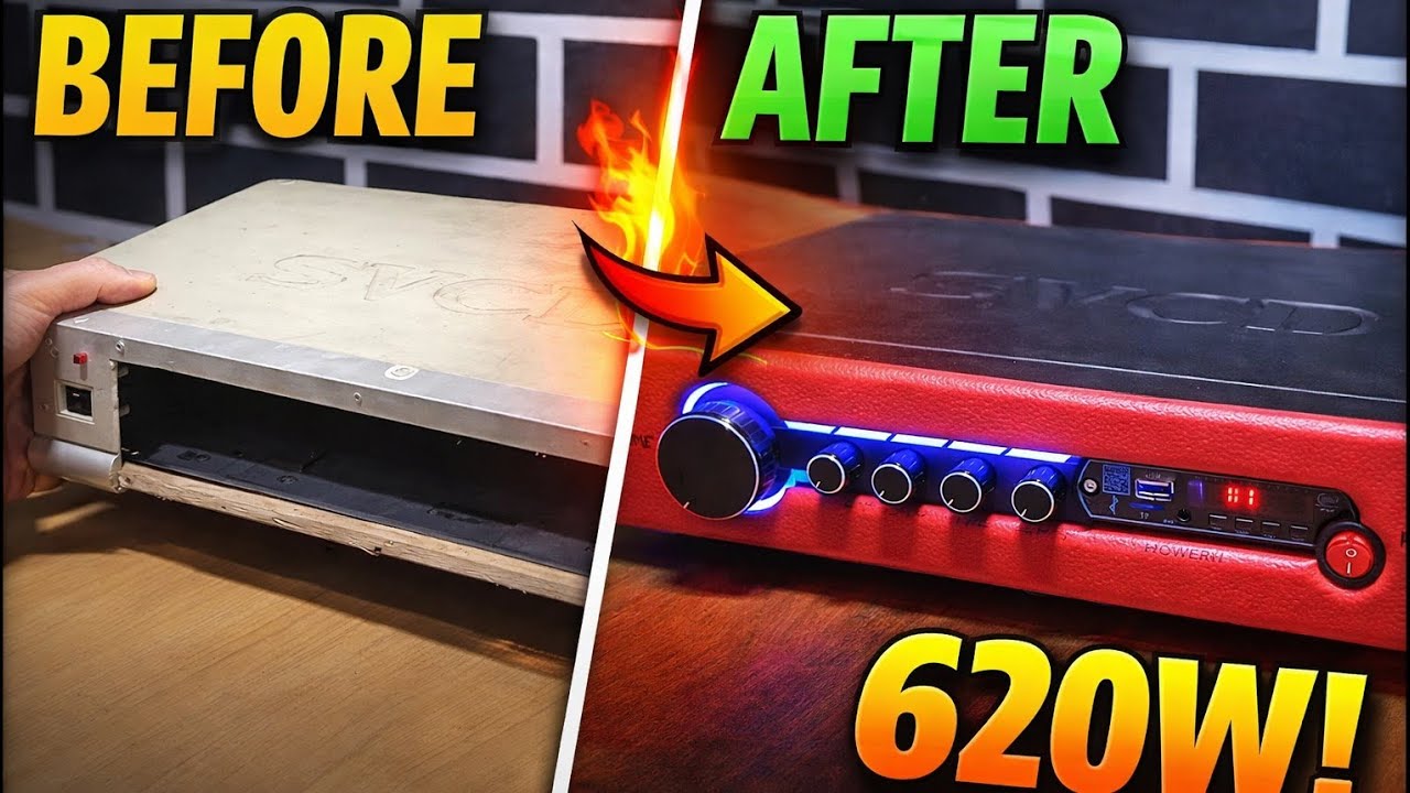 I Turned an Old VCD Player into a 620W Power Amplifier (DIY 2.1)