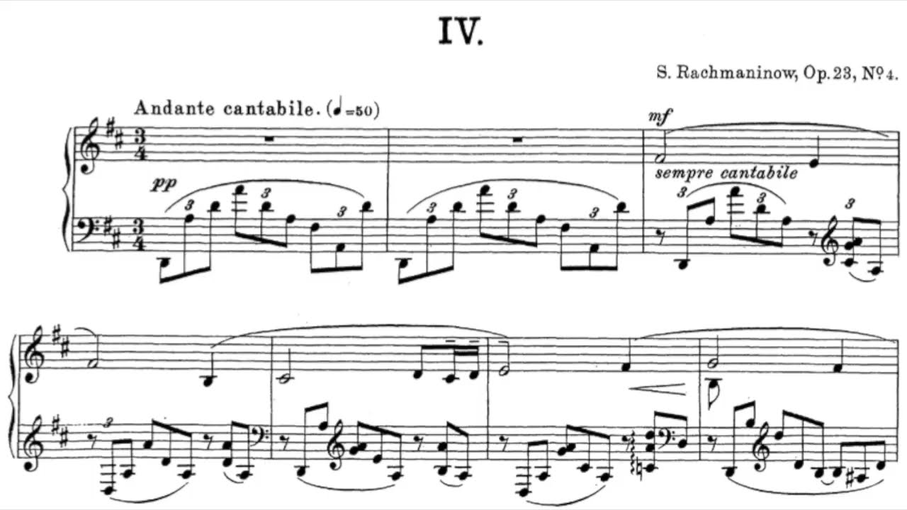 Rachmaninoff Prelude Op. 23 No. 4 (Music + Score)