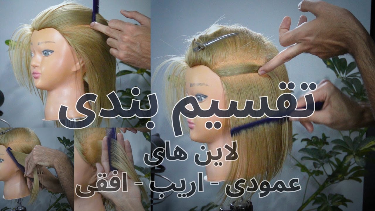 چجوری مو ها رو قبل از کوتاهی تقسیم بندی کنیم ؟ آموزش آرایشگری 0 تا 100