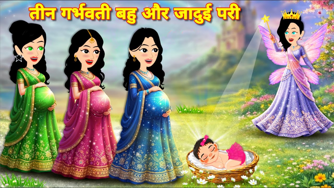 तीन गर्भवती बहू और जादुई परी 🧚‍♀️ | Magical Stories | Hindi Moral Story | Cartoon Kahaniya