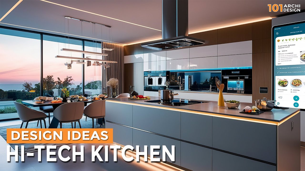 Futuristic Elegance: Hi-Tech Kitchen Interior Design Ideas for Modern House