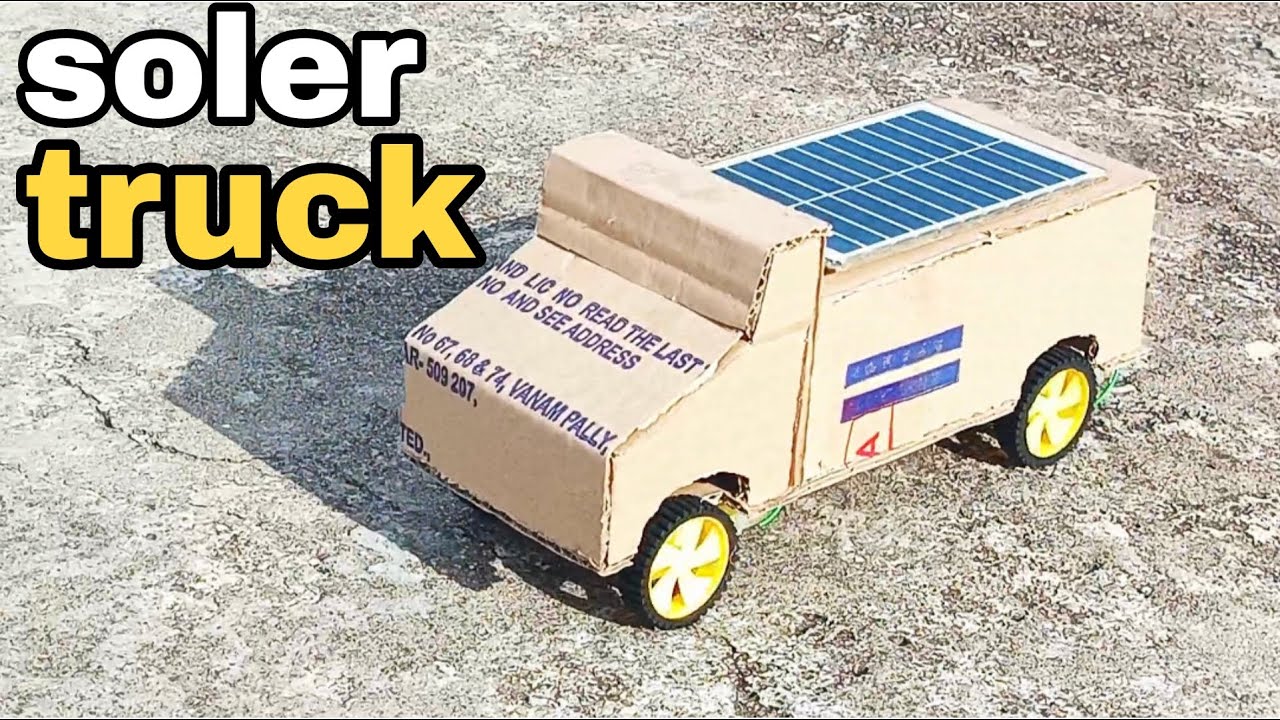 🔋 DIY Solar-Powered Cardboard Truck |  Science Project 🚚☀️