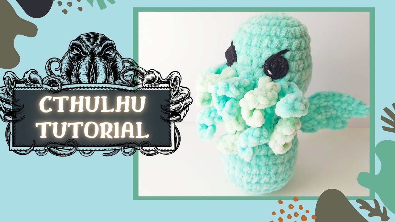Baby Cthulhu Crochet Tutorial with Pattern, Amigurumi Lovecraft toy DIY | Amigurumi Forge