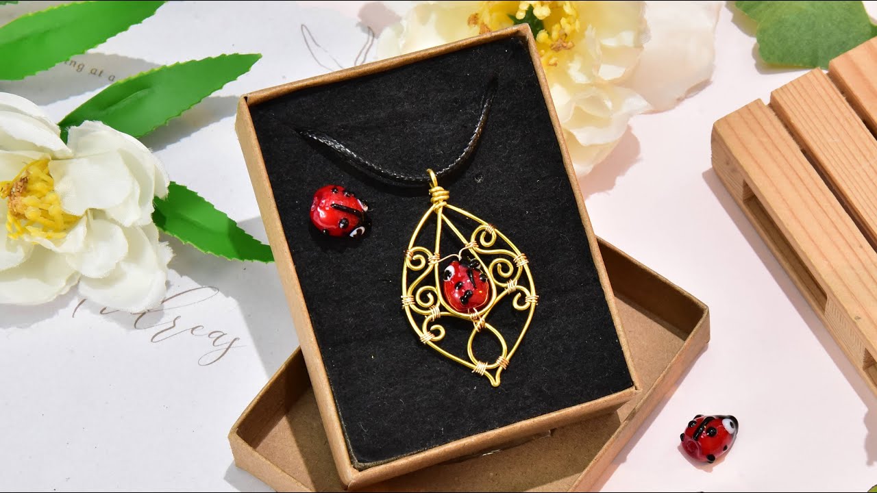How to Make a Ladybug Wire-Wrap Pendant Necklace | Kissitty Jewelry