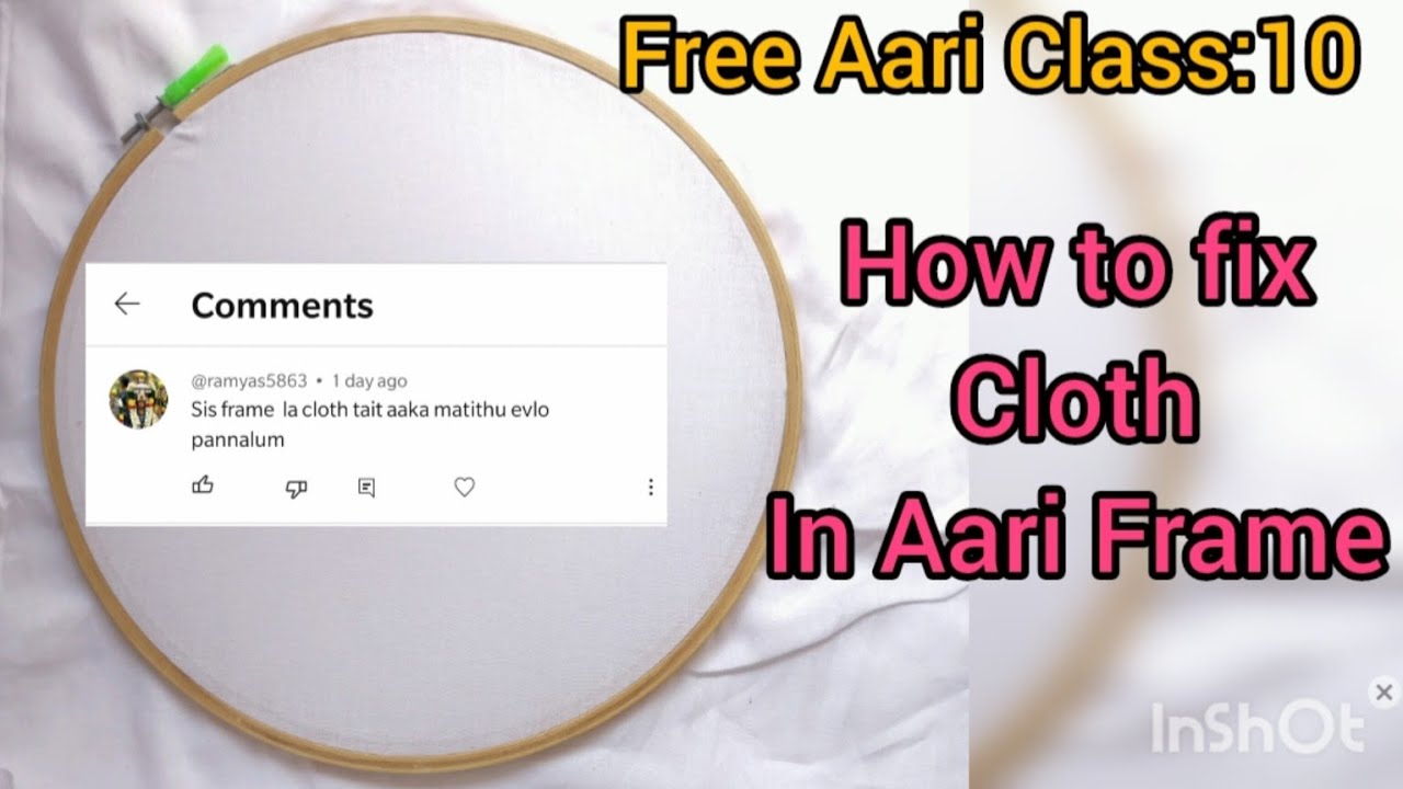 Free Aari Class:10 Doubt Clarification Video| How to fix cloth in Aari Embroidery/Maggam Frame