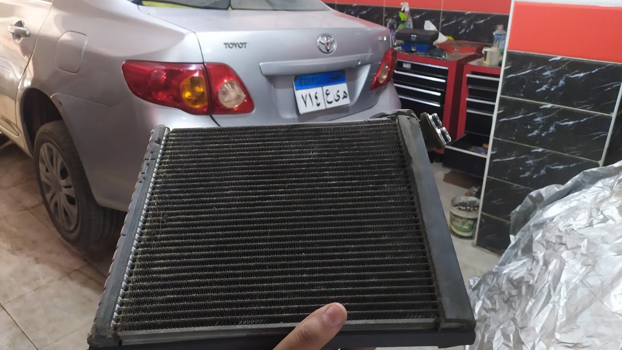 تغيير تلاجه تكييف تويوتا 2010 toyota corolla 2010 center console removal & evaporator replacement