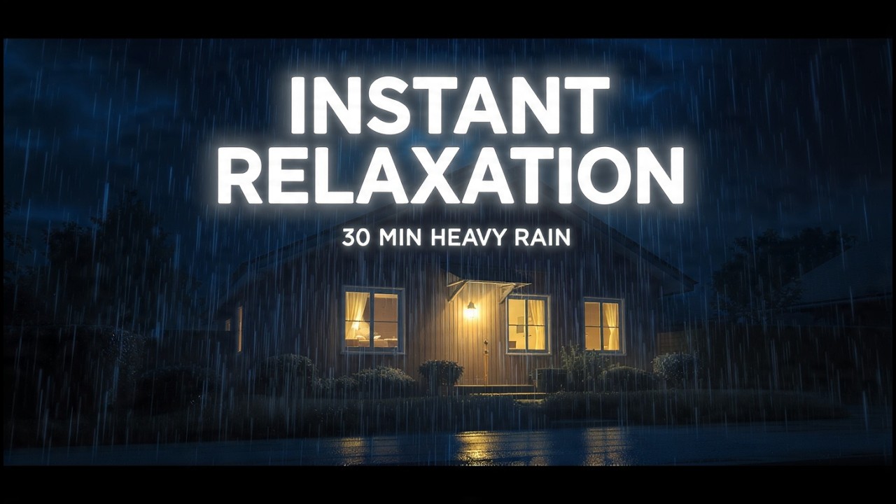 Night Rain Sounds for Sleeping 3 Hours | White Noise Deep Sleep Ambience