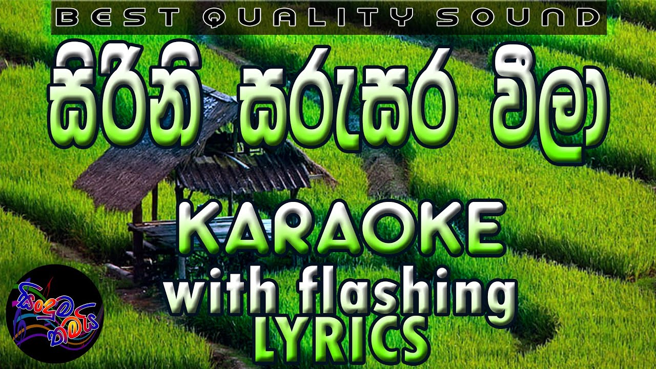 Sirini Saru Sara Veela Karaoke with Lyrics (Without Voice)