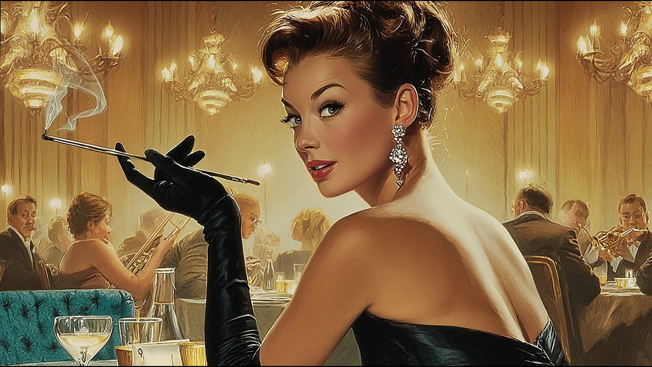 A Woman Who Looks Good in Gold：Glamorous Retro Lounge Jazz | Vintage 1960s Elegant Evening Ambience