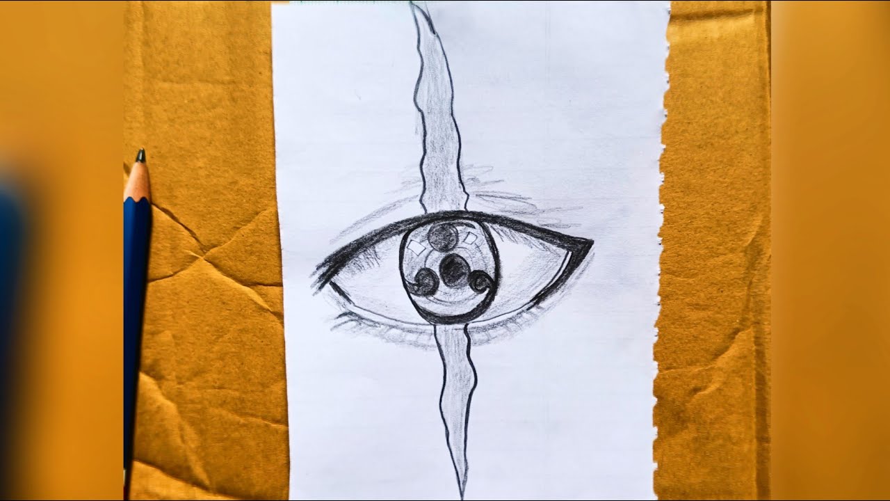 How to Draw Kakashi Sharingan EYE | step by step || Easy Anime drawing | Sharingan sad eye drawing|