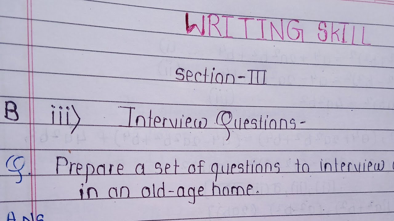12th english board paper 2026|  Writing Skill | Interview Questions |