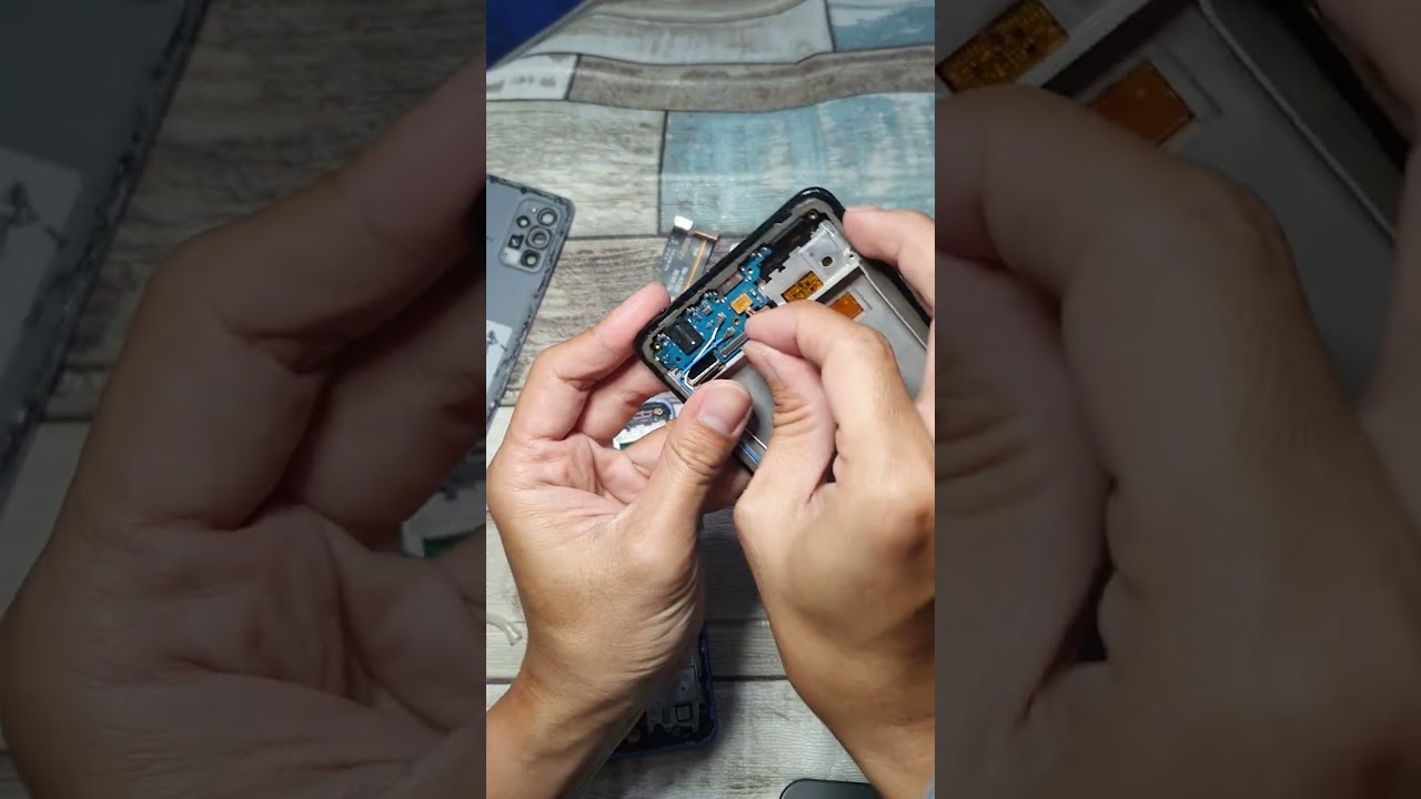 Cara ganti Lcd Samsung A72, lcd sepaket frame ori oled, finger on