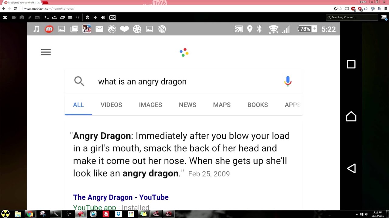 What is an Angry Dragon? [Google voice Fail]