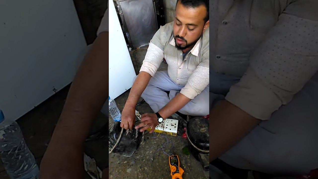 شرح وتحديد اطرف الضاغط الثلاثة ،مع اختراع من اختراعاتي لتشيغل الضاغط مباشر خارج الجهازبكل سهولة 😍❤️