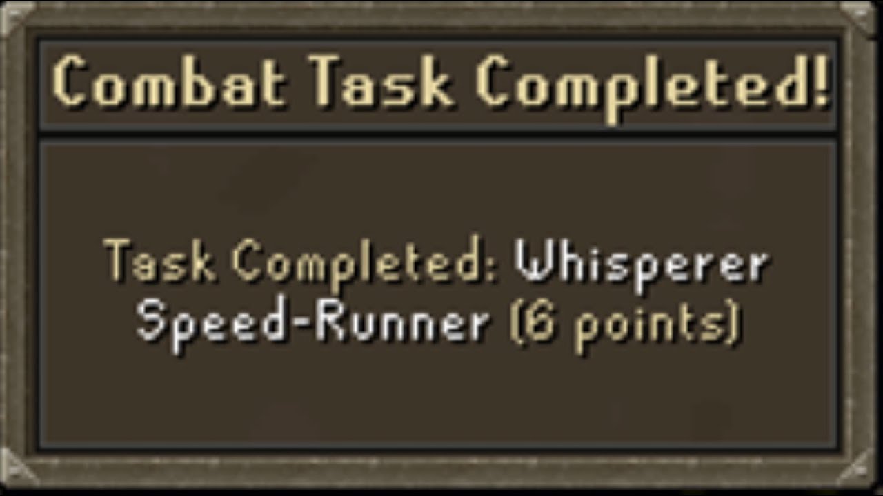Grandmaster Whisperer Speed Task CA Example - No Zcb (OSRS)