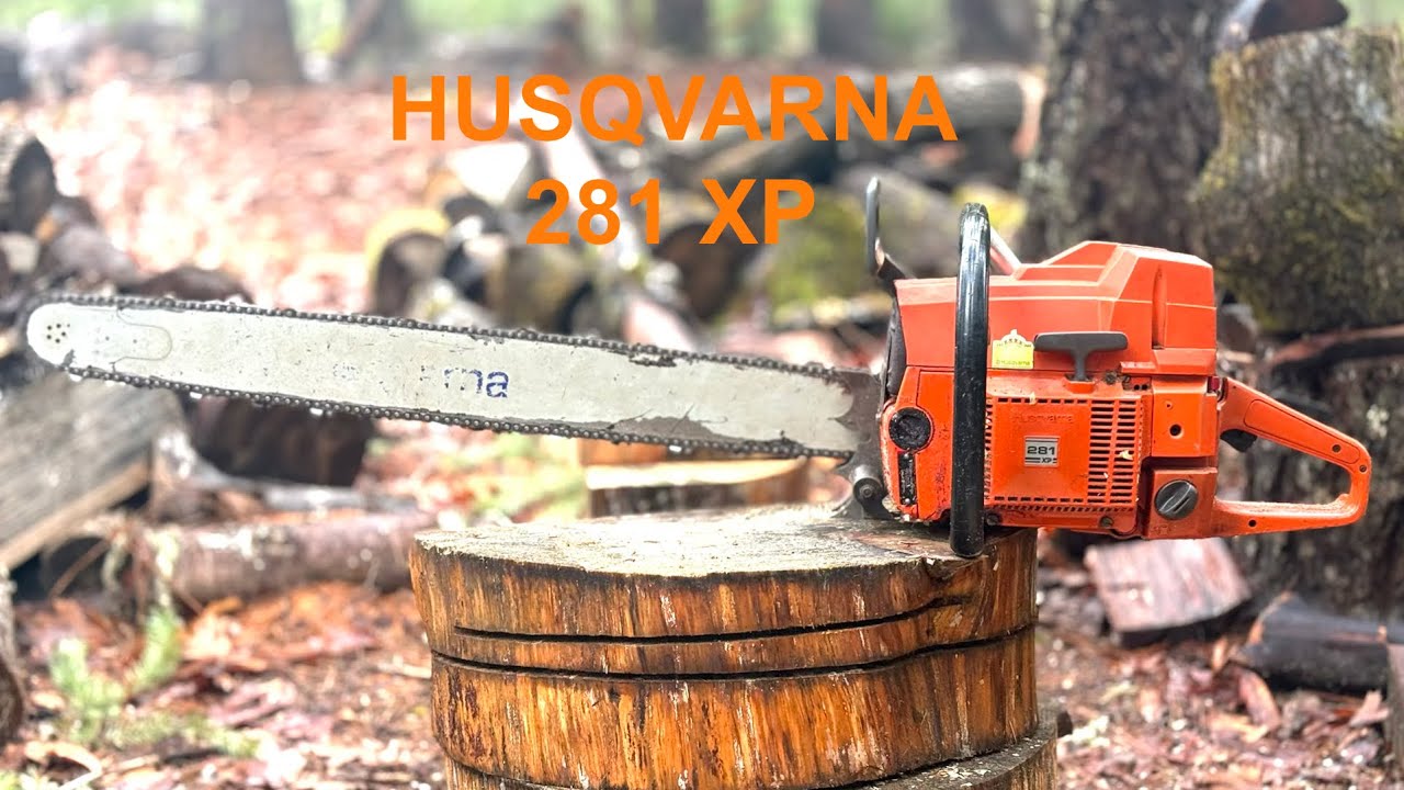 Husqvarna 281 XP 300 Year Anniversary Chainsaw walk around and cutting. 
