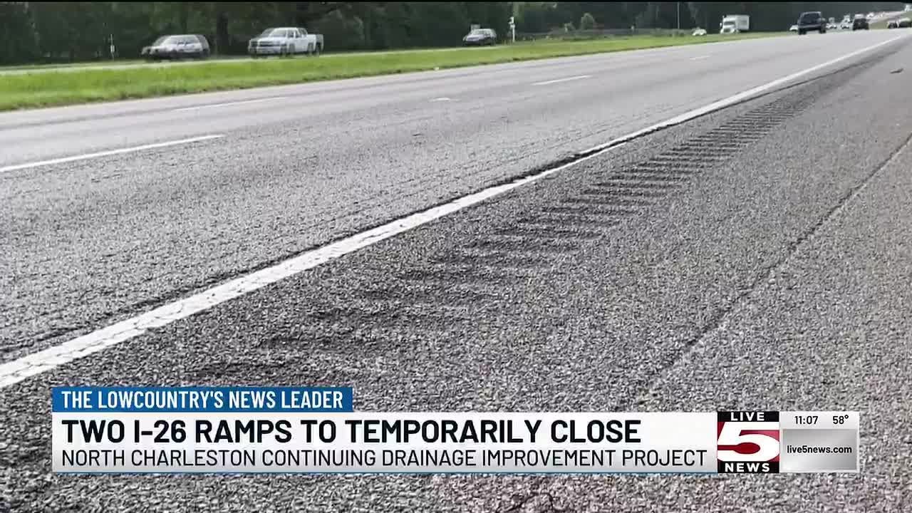 VIDEO: North Charleston to temporarily close two I-26 ramps for drainage project
